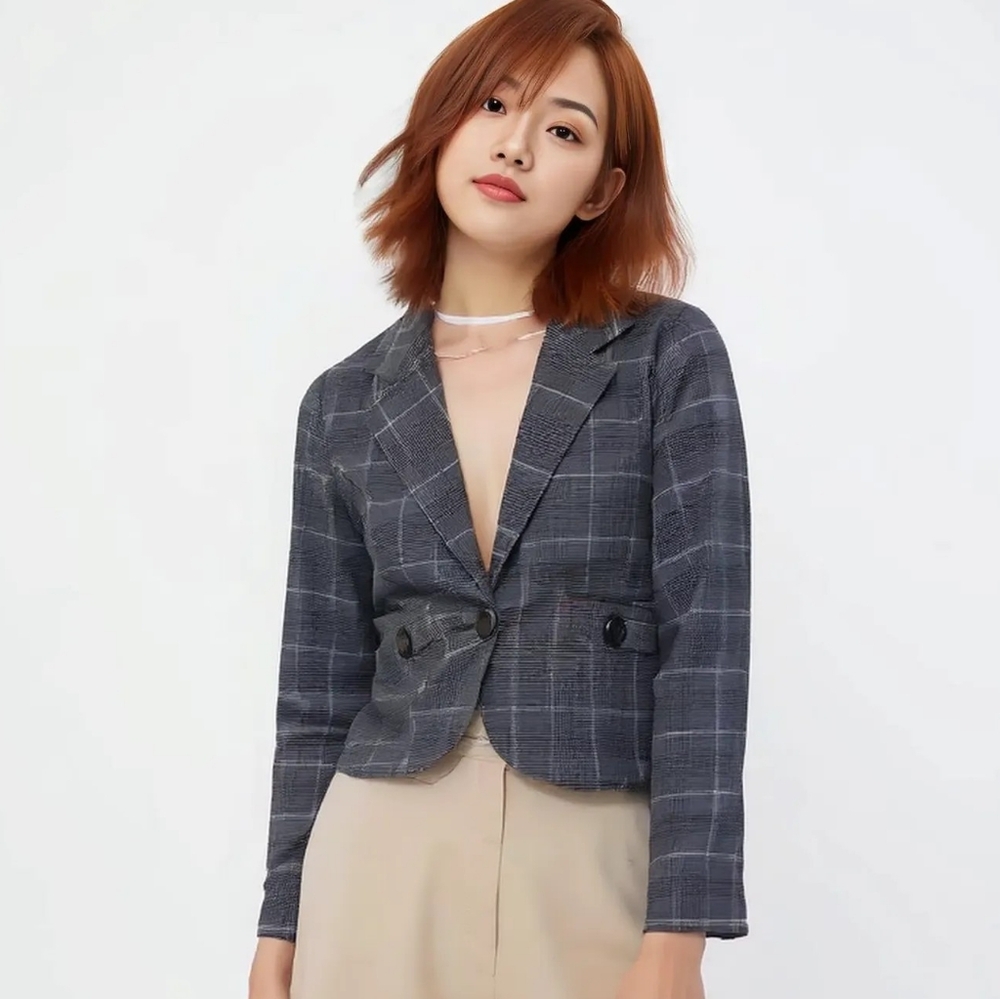 Courtenay Plaid Blazer